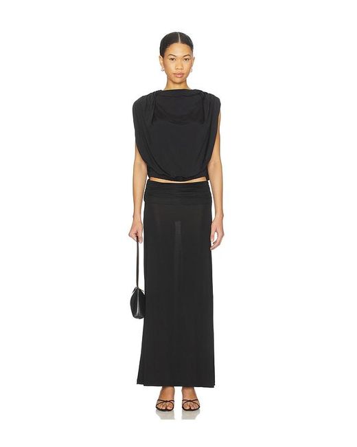 The Line By K Black Bobi Draped Shell Top