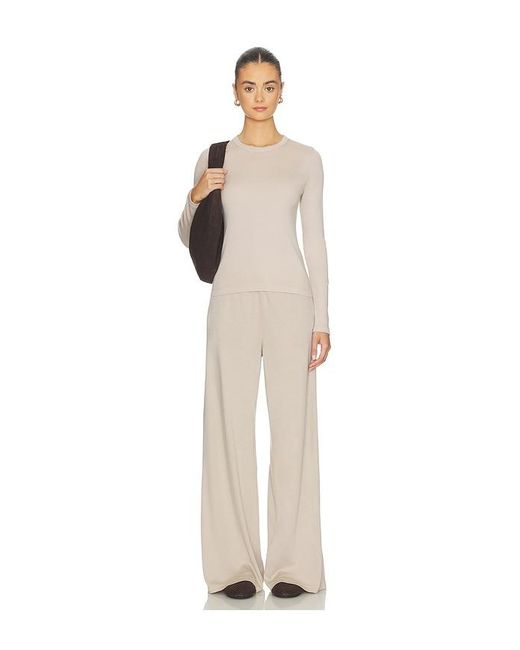 Enza Costa White Supima Cotton Soft Everywhere Pant