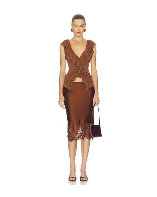 Free People Brown Blythe Vest Top