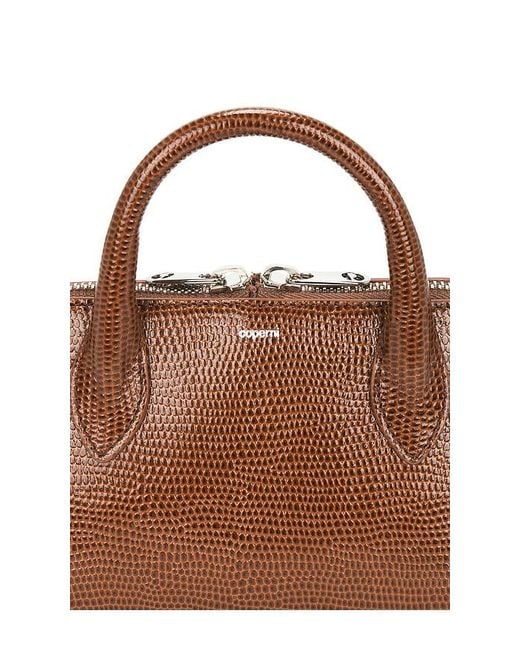 Coperni Brown Gürteltasche Lizard