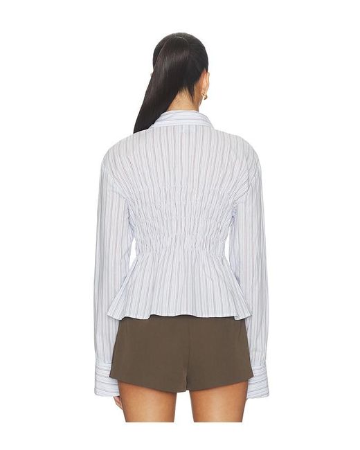 ALL THE WAYS White Annie Button Up Top