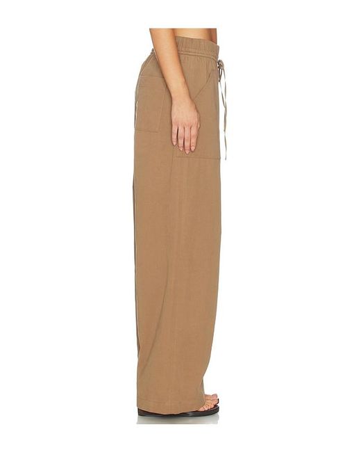 Vince Natural Mid Rise Cotton Drawstring Pant
