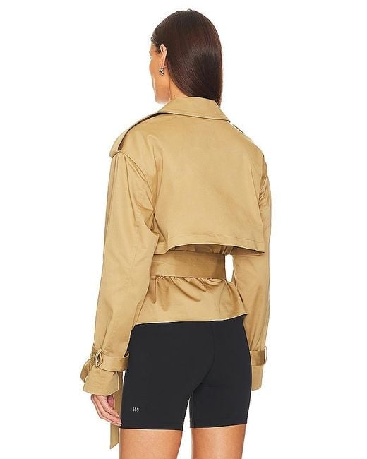 FAVORITE DAUGHTER Natural The Cropped Charles Trench Coat
