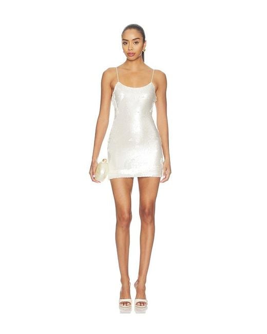 Runaway the Label White Sindy Sequin Mini Dress