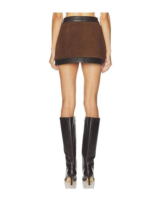 retroféte Multicolor Lisbeth Leather Skirt