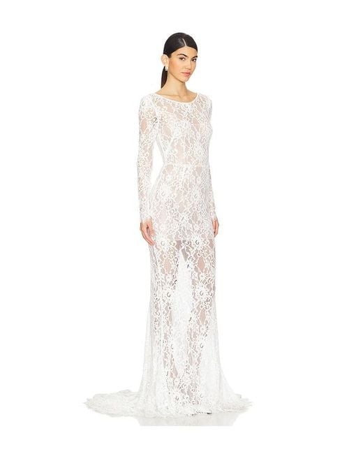Bronx and Banco White Colette Lace Gown