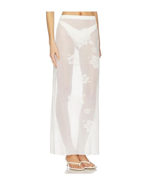 Leslie Amon White Emma Skirt