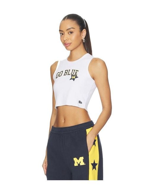 Hype and Vice White University Of Michigan Tank Top