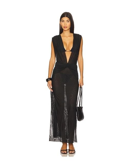 ViX Black Cindy Long Cover Up