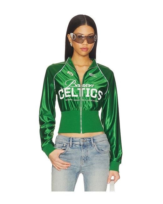 OFF SEASON Green Boston Celtics Cropped Track Jacket