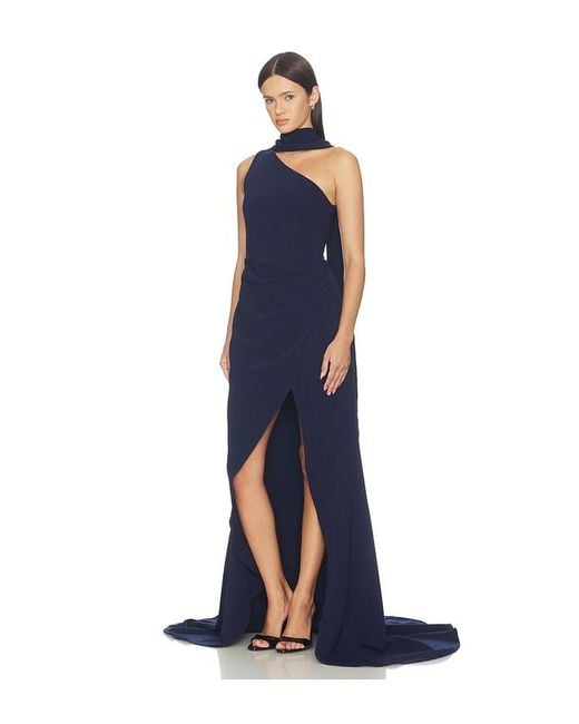 Elliatt Blue Leonara One Shoulder Gown