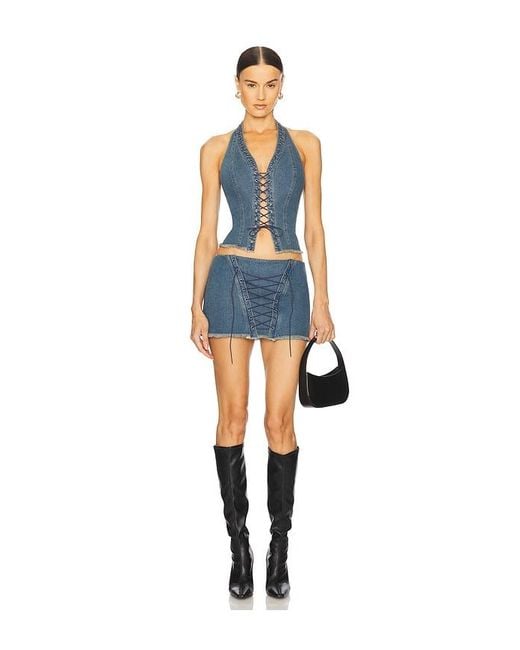 LOBA Blue Selma Top