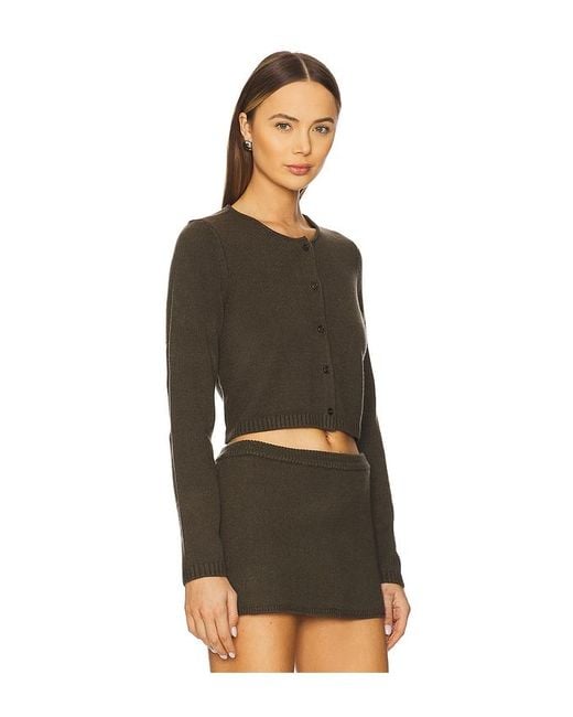 WeWoreWhat Black Fitted Crewneck Cardigan