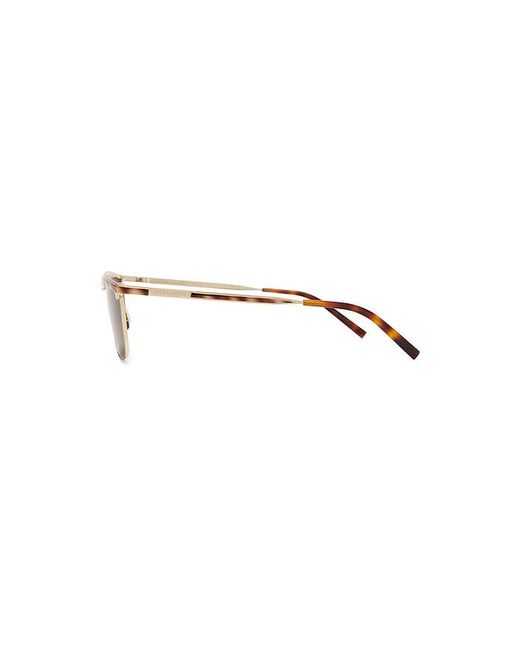 Saint Laurent Metallic Rectangular Sunglasses for men