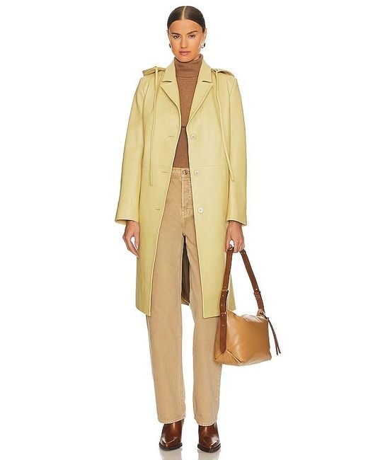KULAKOVSKY Yellow Leather Coat