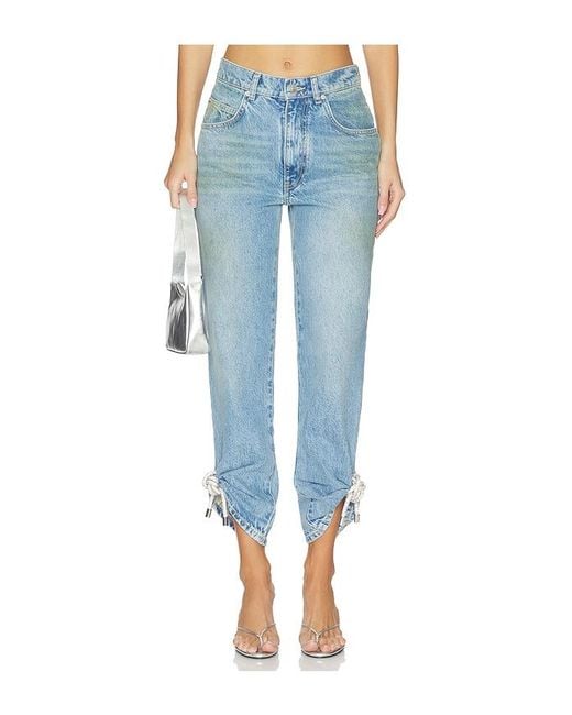 Area Blue Crystal Knot Jean