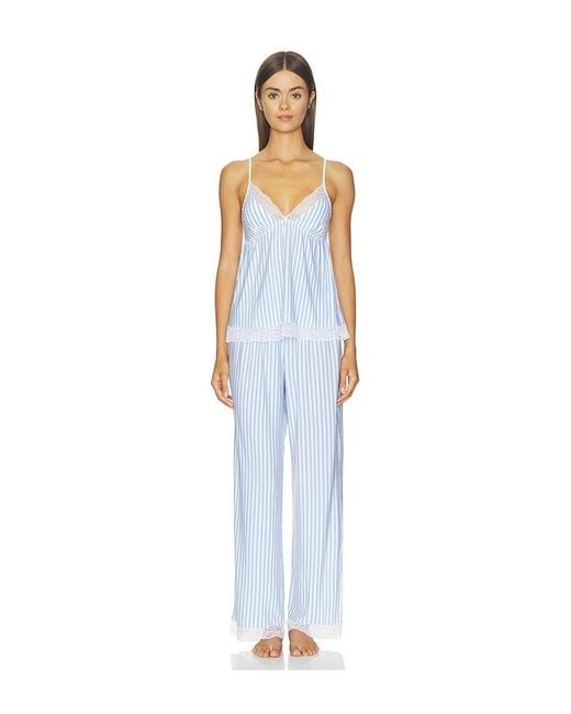Eberjey Blue Isla Cami & Pant Set