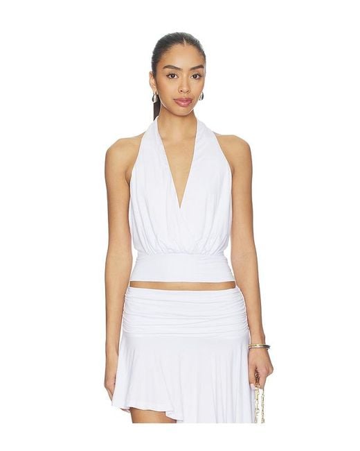 superdown White Katrina Halter Top