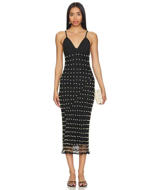 CAPITTANA Black Midikleid Mit Perlen Deb