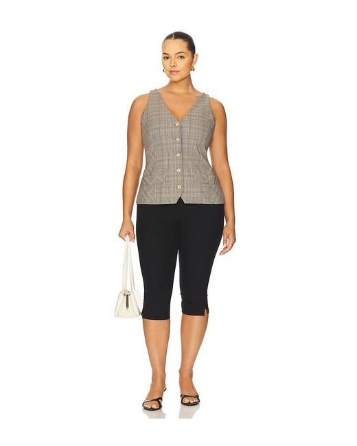 GOOD AMERICAN Multicolor Plaid Vest