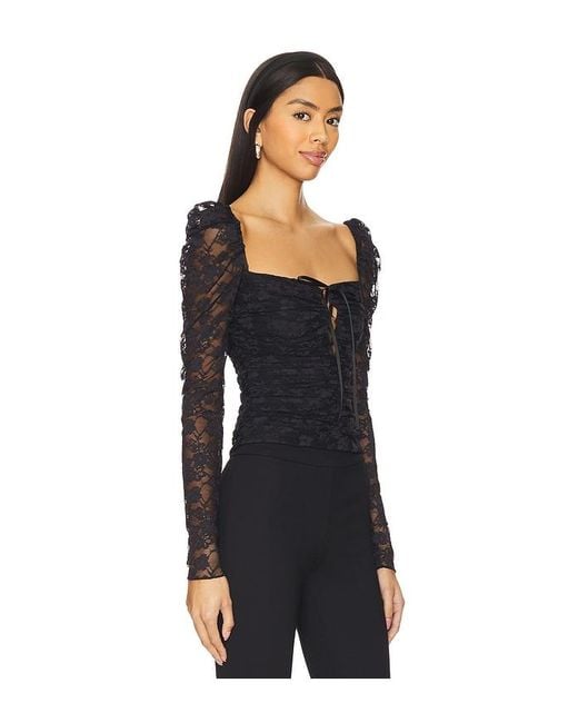 MAJORELLE Black Ava Top