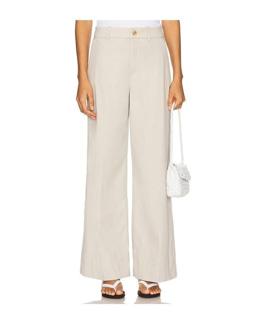 Spanx White Stretch Twill Wide Leg Pant