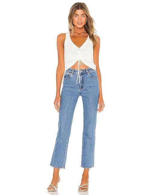MORE TO COME Blue Khloe Ruched Knit Top