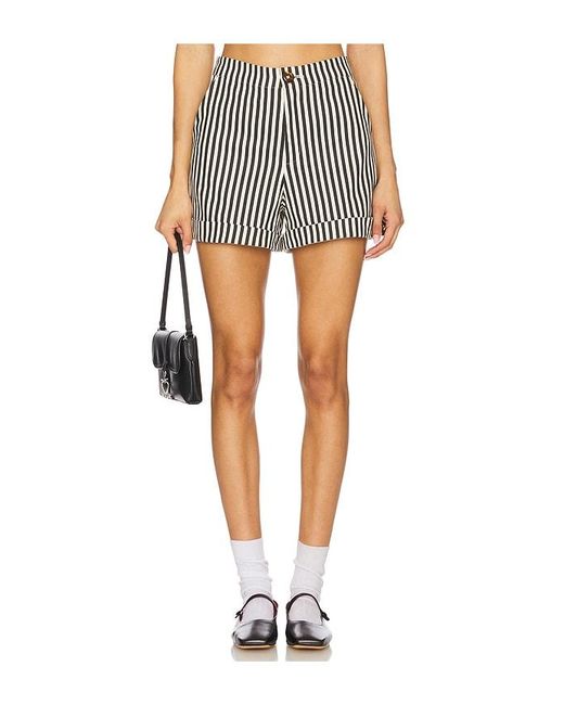 Simon Miller Black Como Linen Shorts