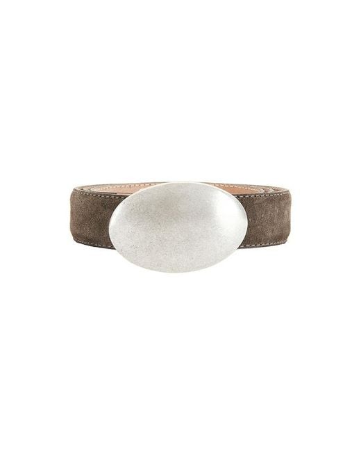 Lamarque Gray Suede Leather Belt