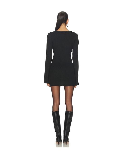 SNDY'S Black August Fluffy Mini Dress