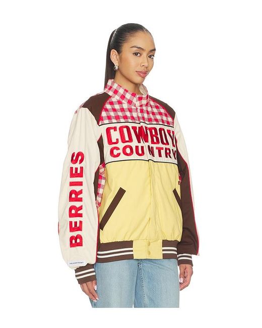 The Laundry Room Red Cowboy Country Grown Wild Berries Racing Jacket
