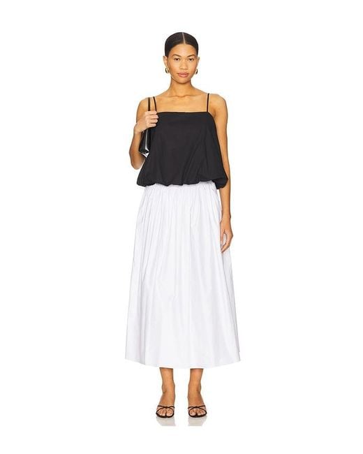 Solid & Striped White Maxirock Noreen