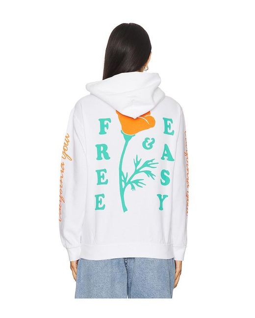 Free & Easy White Poppy Og Hoodie