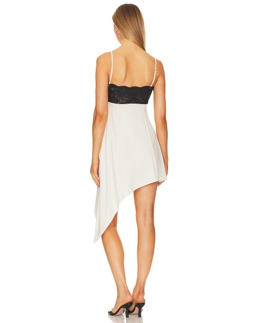 WeWoreWhat Lace Asymmetrical Slip Dress White