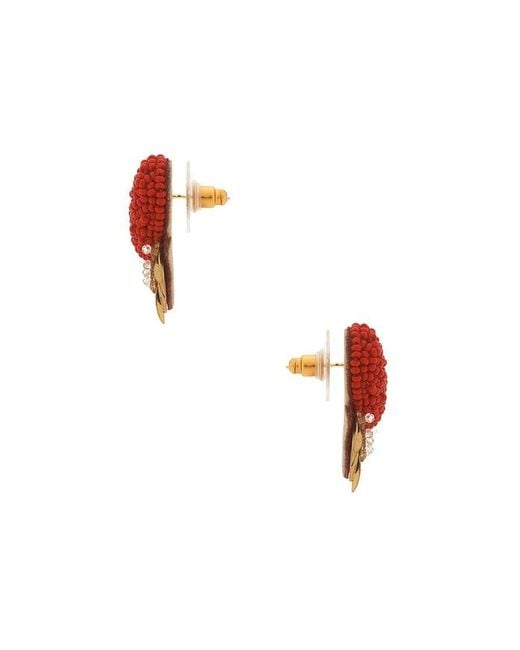 Deepa Gurnani Red Danika Earrings