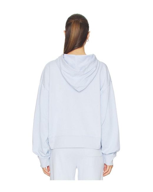 Lacoste White Oversize Fit Molleton Hoodie