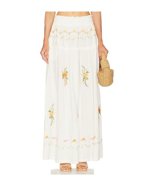 Agua Bendita X Revolve Jenna Maxi Skirt White