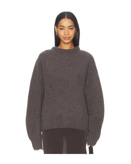 AYA MUSE Brown Crewneck Sweater