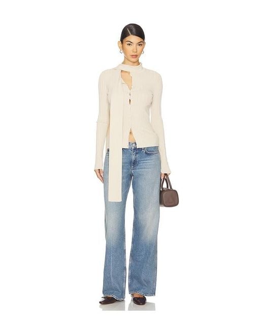Rag & Bone Blue Gianna Button Up Top