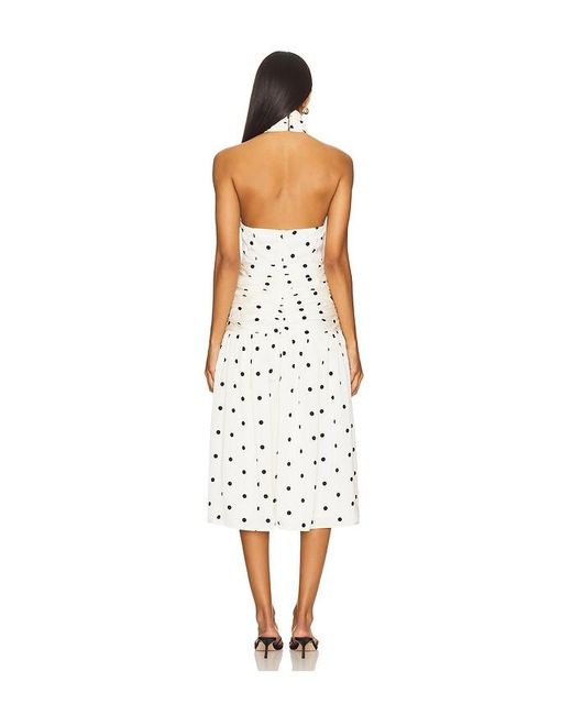 MORE TO COME White Carmina Halter Midi Dress