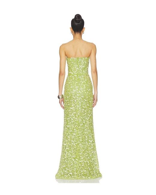 SAU LEE Green Courtney Beaded Dress