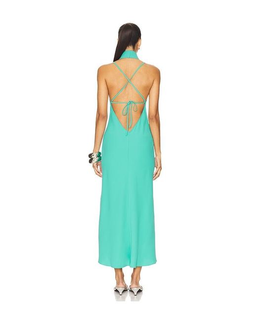 Amanda Uprichard Blue Dupont Dress
