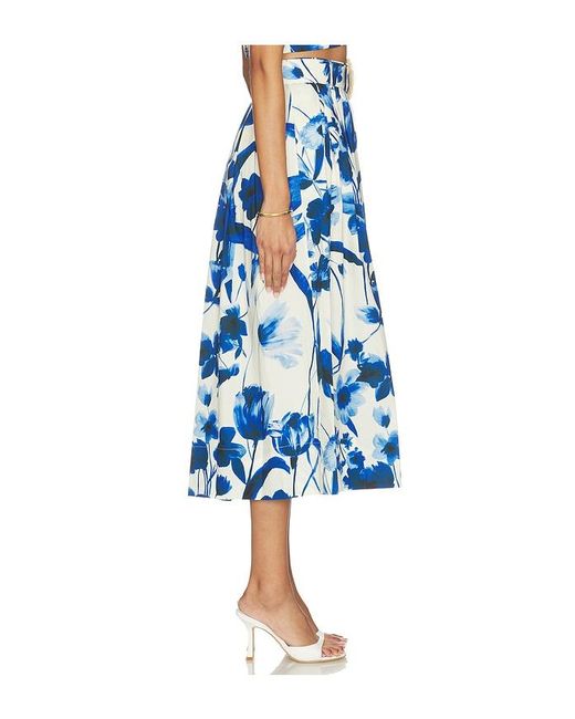Cara Cara Blue Fielden Midi Skirt