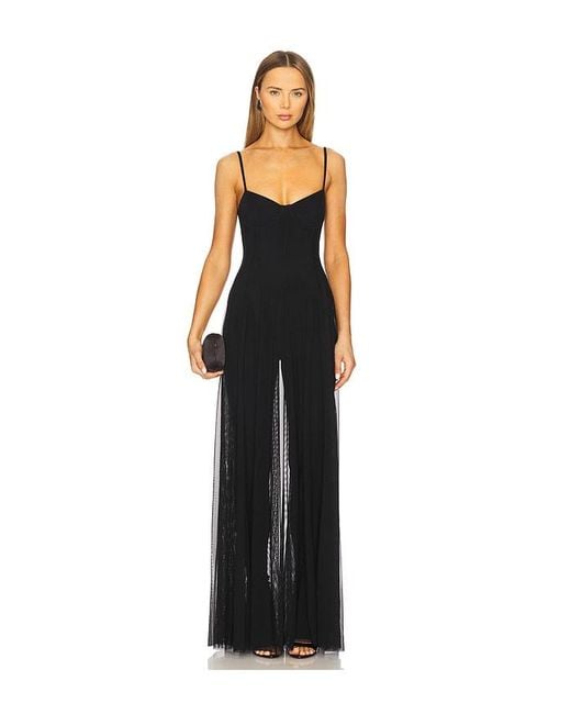 Norma Kamali Black Underwire Gown With Catsuit