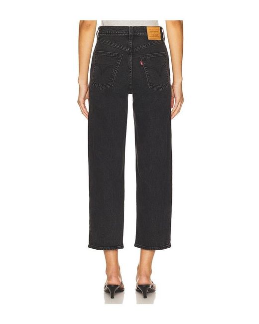 Levi's Black Ribcage Straight Ankle Jeans