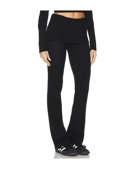 Frankie's Bikinis Black Aimee Cloud Knit Pant