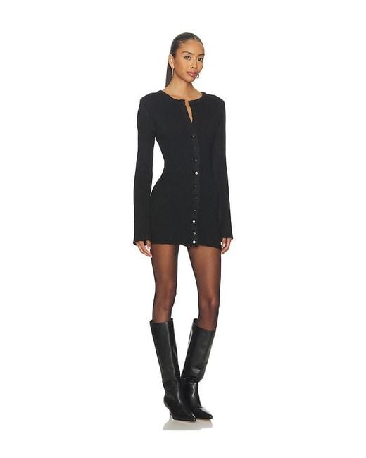SNDY'S Black August Fluffy Mini Dress