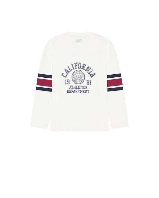 Guess White Long Sleeve Hockey Jersey for men