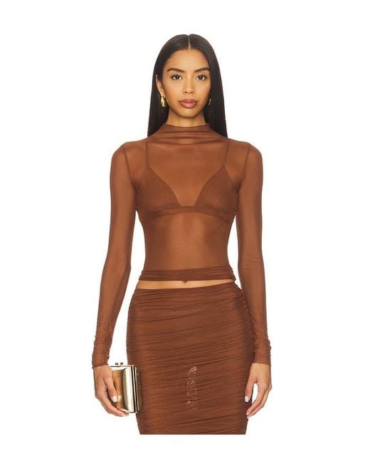 SER.O.YA Brown Raffaella Top