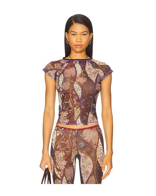 Siedres Orange Dora Top